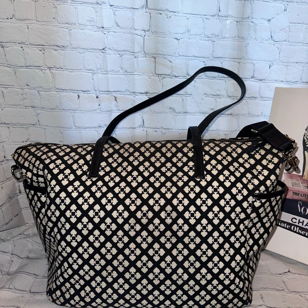 Kate Spade Adaira Diaper Bag or Tote with Pink Stripe EUC